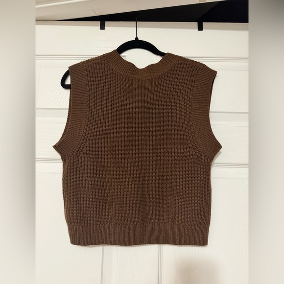 Chocolate Brown Knit Vest - Picture 4 of 4